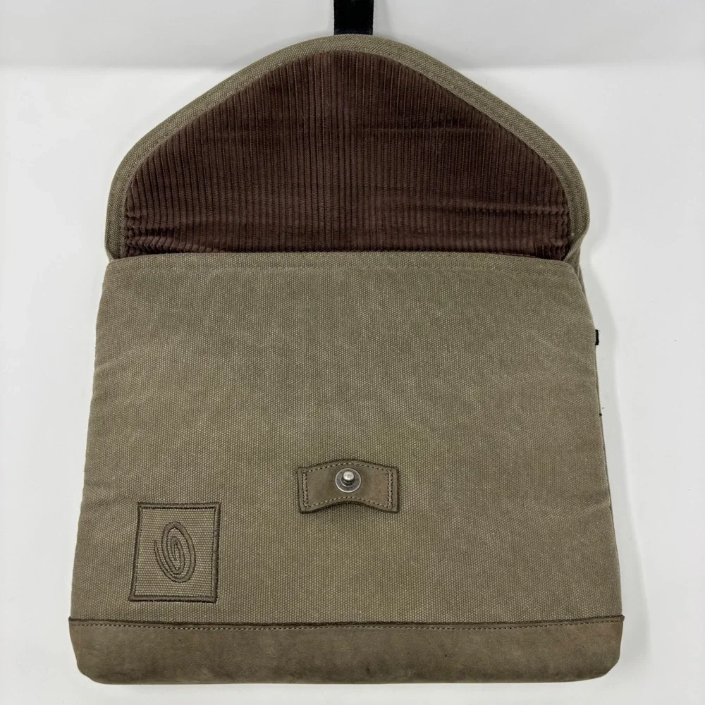 Timbuk2 Single‎ Speed Collection Canvas Laptop Sleeve Case Olive Green Corduroy